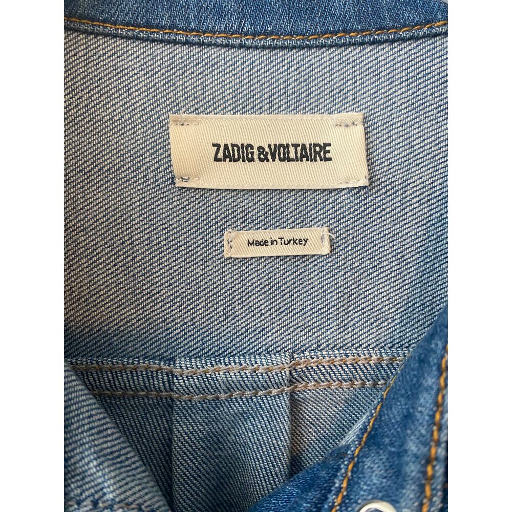 ZAGID & VOLTAIRE TARO DENIM BUTTON UP SIZE XS - Picture 9 of 10